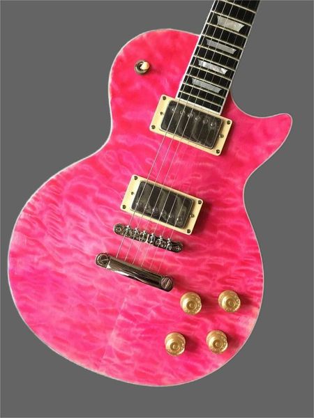 newmagic pink color custom electric guitar, solid body with quilted ,rosewood fretboard
newmagic pink color custom electric guitar, solid body with quilted ,rosewood fretboard