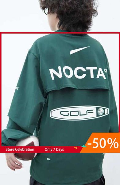 nocta golf series drake co branded air printed round neck pullover jacket motion current 50ess, Gray
nocta golf series drake co branded air printed round neck pullover jacket motion current 50ess, Gray