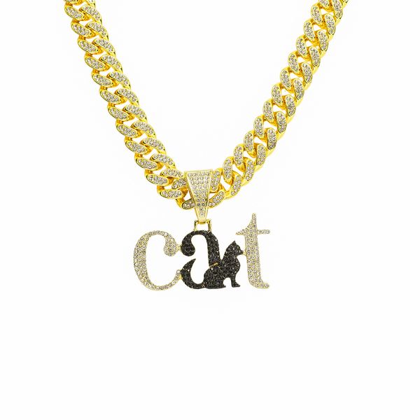 hip hop men rapper diamond pendant necklace shiny creative cat letters pendant micro-inset zircon jewelry night club accessory sweater colla, Silver
hip hop men rapper diamond pendant necklace shiny creative cat letters pendant micro-inset zircon jewelry night club accessory sweater colla, Silver