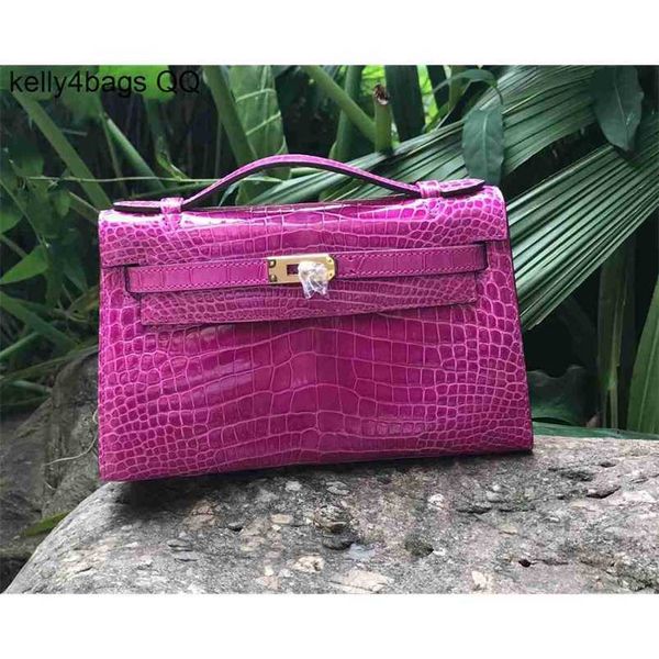 women women handbag kelyss h ermess bags handmade sewn 22cm crocodile leather clutch many to chooseqq
