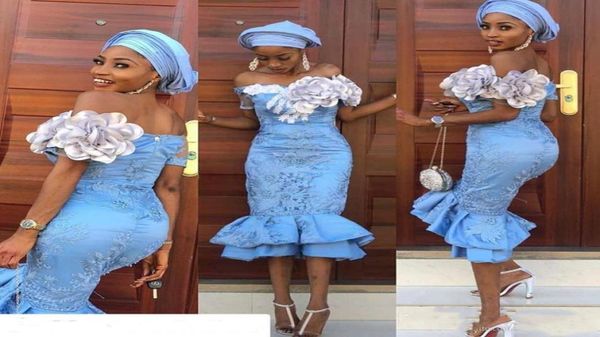 2020 south african short mermaid prom dresses with handmade flowers off shoulder evening party gowns tea length bride dress3551853, Black
2020 south african short mermaid prom dresses with handmade flowers off shoulder evening party gowns tea length bride dress3551853, Black