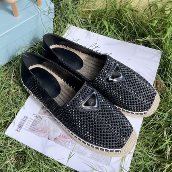 luxury triangle casual shoes women straw flats logo espadrilles summer woman flat beach half slippers fisherman shoes fashion loafers, Black
luxury triangle casual shoes women straw flats logo espadrilles summer woman flat beach half slippers fisherman shoes fashion loafers, Black