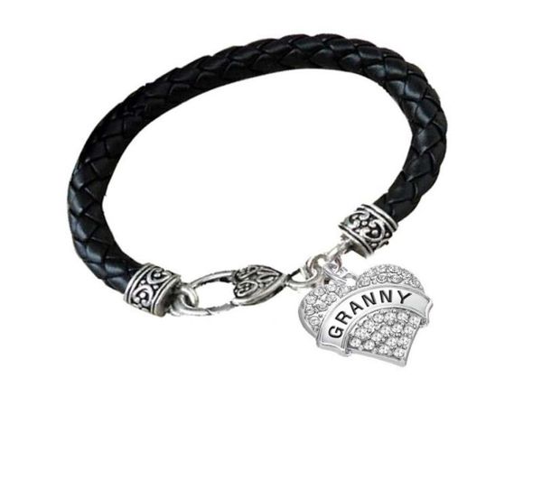 btt26 heart shaped rhodium plated crystal pendant engrave letter cheer mom and granny pendant lether bracelet39127329793606, Golden;silver
btt26 heart shaped rhodium plated crystal pendant engrave letter cheer mom and granny pendant lether bracelet39127329793606, Golden;silver