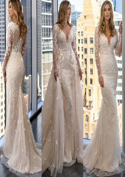 2021 said mhamad champagne mermaid wedding dresses bride gown deeep v neck long sleeves lace appliques bridal gowns plus size over7369672, White
2021 said mhamad champagne mermaid wedding dresses bride gown deeep v neck long sleeves lace appliques bridal gowns plus size over7369672, White