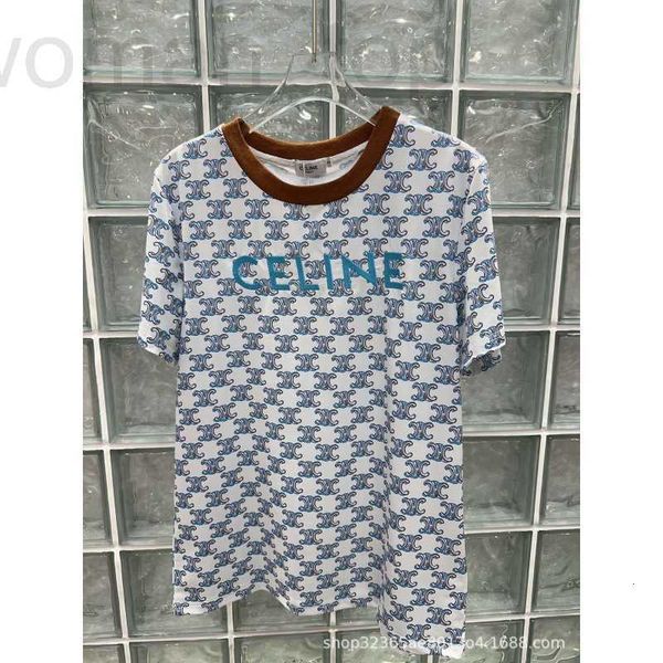 women's t-shirt designer ce family 23 spring/summer new all over embroidery t-shirt design feel full of fashion versatile f3jc, White
women's t-shirt designer ce family 23 spring/summer new all over embroidery t-shirt design feel full of fashion versatile f3jc, White