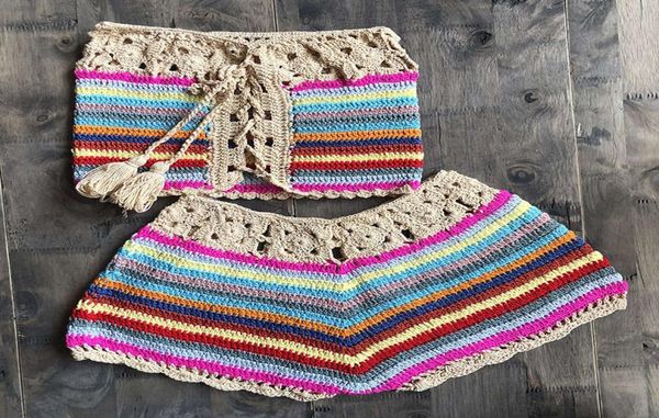 colorful stripes bathing suit biquini womens crochet knit bikini set swimwear crop shorts handmade 20201629370, White;black
colorful stripes bathing suit biquini womens crochet knit bikini set swimwear crop shorts handmade 20201629370, White;black