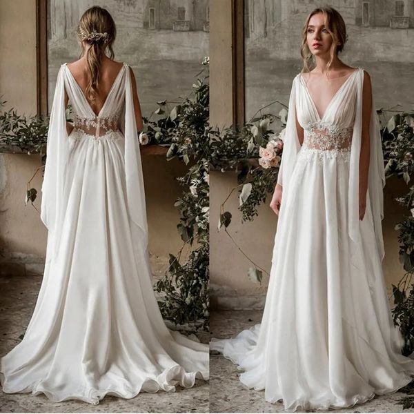beach boho wedding dress cap sleeve a-line chiffon appliques lace princess greek bride dress arabic wedding gown, White
beach boho wedding dress cap sleeve a-line chiffon appliques lace princess greek bride dress arabic wedding gown, White