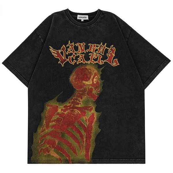 men's t-shirts summer men washed oversized tshirts hip hop skeleton graphic t shirts punk gothic y2k streetwear harajuku casual cotton, White;black
men's t-shirts summer men washed oversized tshirts hip hop skeleton graphic t shirts punk gothic y2k streetwear harajuku casual cotton, White;black