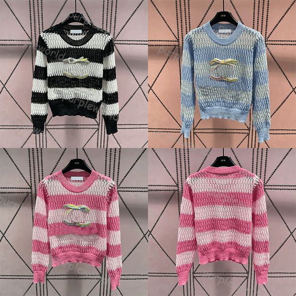 womens knitwear ch designer sweater casual knitted jumper hollowed out striped letter embroidery loose sweatshirt, White
womens knitwear ch designer sweater casual knitted jumper hollowed out striped letter embroidery loose sweatshirt, White
