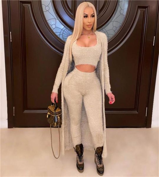 winter warm fuzzy furry gym sweater 3 piece pants set women leggings wear fitness long sleeve cardigan suit8156410, Gray
winter warm fuzzy furry gym sweater 3 piece pants set women leggings wear fitness long sleeve cardigan suit8156410, Gray