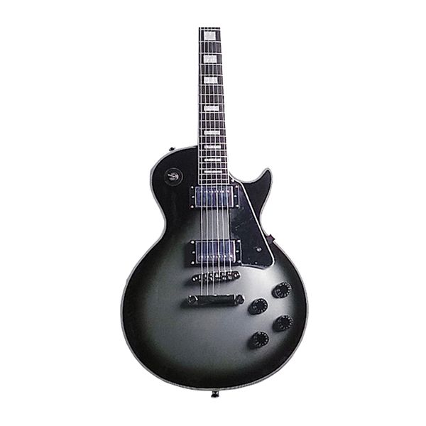lp custom sparkle silver/black surrounded rosewood fingerboard electric guitar with abr bridge
lp custom sparkle silver/black surrounded rosewood fingerboard electric guitar with abr bridge