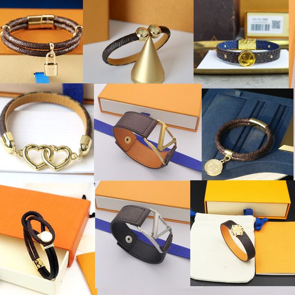 designer jewelry wide brown leather bracelets men charm bracelet with gold hardware for women hand strap brown flower pattern logo stamp pri, Black
designer jewelry wide brown leather bracelets men charm bracelet with gold hardware for women hand strap brown flower pattern logo stamp pri, Black