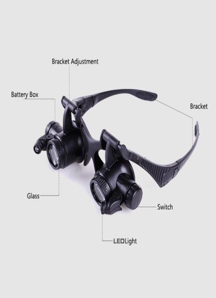 1x glasses type magnifying glass 10x 15x 20x 25x eye jewelry watch repair magnifier glasses with 2 led lights new loupe microscope3650013
1x glasses type magnifying glass 10x 15x 20x 25x eye jewelry watch repair magnifier glasses with 2 led lights new loupe microscope3650013