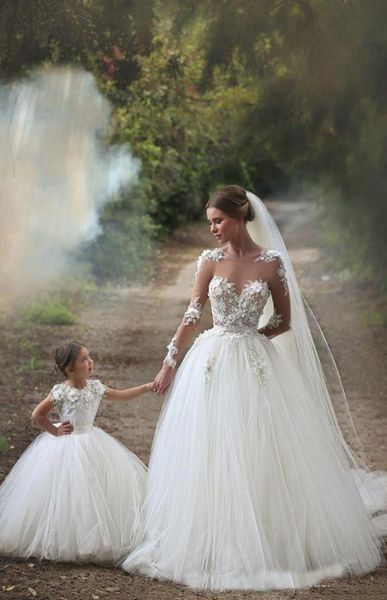 2019 two pieces ball gown dresses wedding little girls and women 3d flowers puffy tulle skirts vestido bridal custom4253683, White
2019 two pieces ball gown dresses wedding little girls and women 3d flowers puffy tulle skirts vestido bridal custom4253683, White