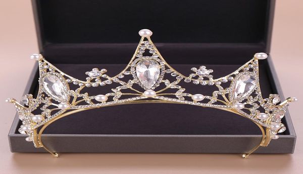 vintage baroque gold silver crown pearl crystal bridal hair jewelry for women wedding diadems queen hair accessories1263357, White;golden
vintage baroque gold silver crown pearl crystal bridal hair jewelry for women wedding diadems queen hair accessories1263357, White;golden