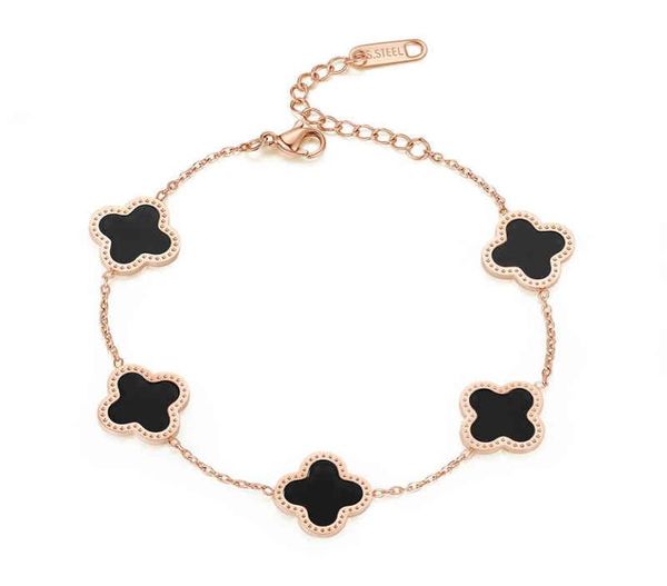 japan and south korea fashion titanium steel clover five flower female lucky grass acrylic 18k rose gold bracelet8244595, Black
japan and south korea fashion titanium steel clover five flower female lucky grass acrylic 18k rose gold bracelet8244595, Black