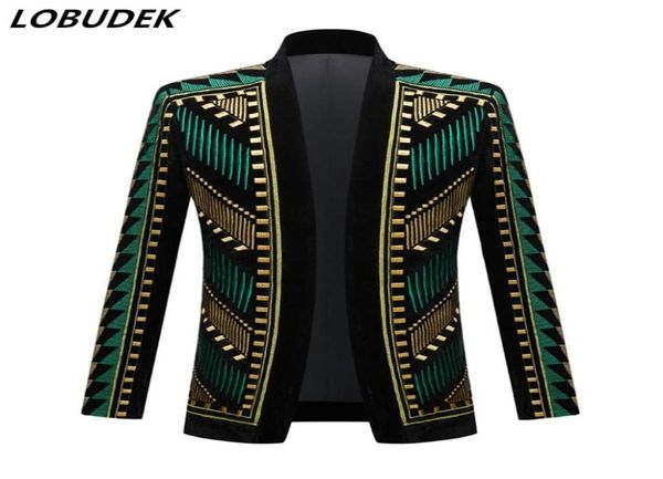 gold green splicing stripes embroidery blazer men039s vintage court wedding groom suit jackets stars singer host bar show stage7241596, White;black
gold green splicing stripes embroidery blazer men039s vintage court wedding groom suit jackets stars singer host bar show stage7241596, White;black