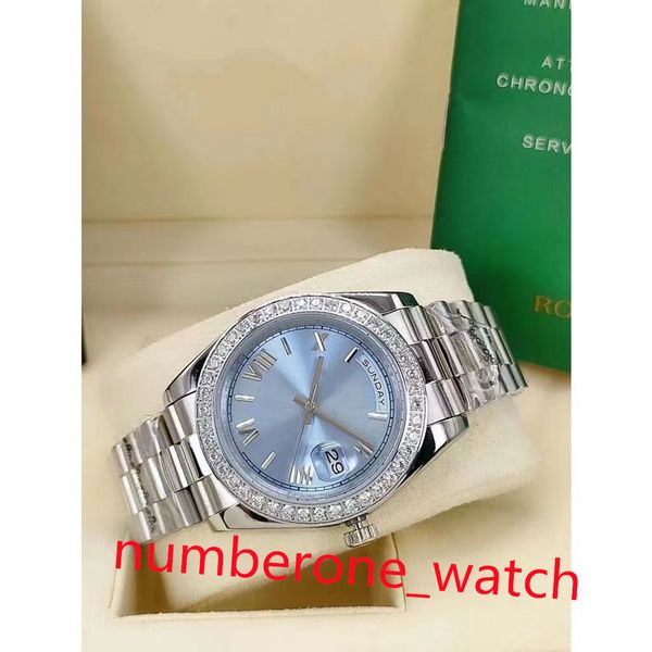 men's watch mechanical automatic diamond ice blue dial roman numeral 40mm sapphire crystal waterproof 50m designer original box certifi, Slivery;brown
men's watch mechanical automatic diamond ice blue dial roman numeral 40mm sapphire crystal waterproof 50m designer original box certifi, Slivery;brown