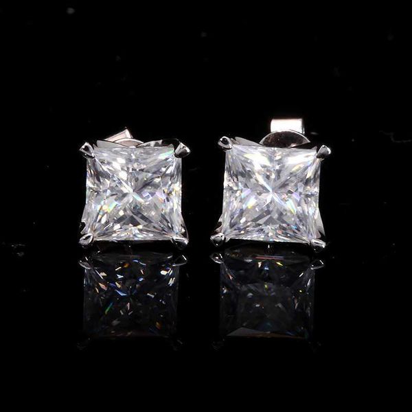 factory customized s925 10k14k18k 2 carat 7mm princess cut moissanite earring, Golden
factory customized s925 10k14k18k 2 carat 7mm princess cut moissanite earring, Golden