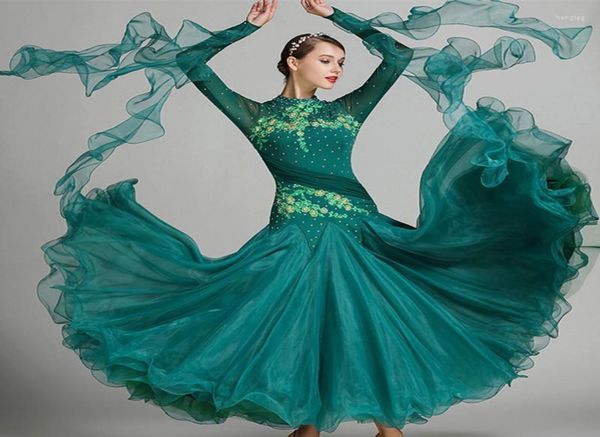 

stage wear ballroom dance competition dresses women waltz dress fringe standard foxtrot luminous costumes rumba7878104, Black;red