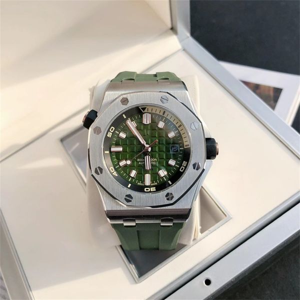 luxury classic men's watch automatic mechanical movement men's watch rubber strap 42mm, Slivery;brown
luxury classic men's watch automatic mechanical movement men's watch rubber strap 42mm, Slivery;brown