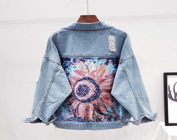 boho denim jacket for women frayed holes sequin floral appliques embroidery jeans jacket coat loose long sleeve outerwear female4026586, Black;brown
boho denim jacket for women frayed holes sequin floral appliques embroidery jeans jacket coat loose long sleeve outerwear female4026586, Black;brown