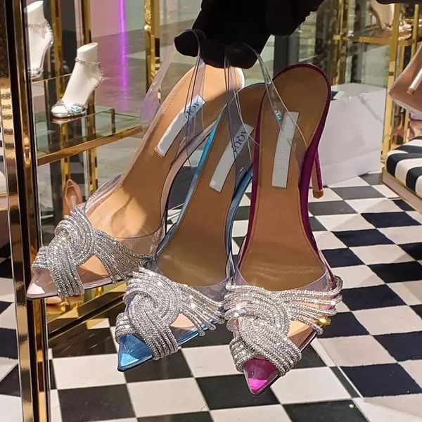 2023 aura crystal heels sandals luxury designer aquazzura rhinestone decorate womens dress shoes fashion transparent pvc .5cm high heeled, Black
2023 aura crystal heels sandals luxury designer aquazzura rhinestone decorate womens dress shoes fashion transparent pvc .5cm high heeled, Black