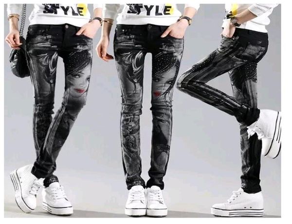 black long jeans woman casual pencil pants girl washed rhines drilling printing skinny 6115#2803402, Blue
black long jeans woman casual pencil pants girl washed rhines drilling printing skinny 6115#2803402, Blue