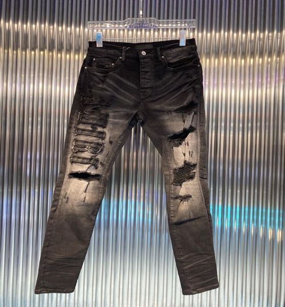 european and american mens jeans new high street fashion brand heavy industry embroidery slimfit washed english ripped trousers6668490, Blue
european and american mens jeans new high street fashion brand heavy industry embroidery slimfit washed english ripped trousers6668490, Blue