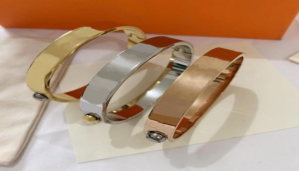 21ss fashion designer bracelet men and women stainless steel luxury brand jewellery8436611, Black