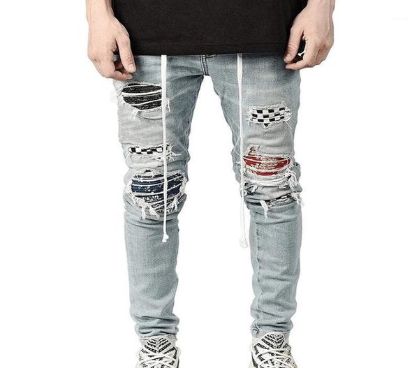 laamei men stretchy ripped skinny moto biker jeans destroyed hole slim fit denim pants big size hiphop casual men jeans pants16064752, Blue
laamei men stretchy ripped skinny moto biker jeans destroyed hole slim fit denim pants big size hiphop casual men jeans pants16064752, Blue