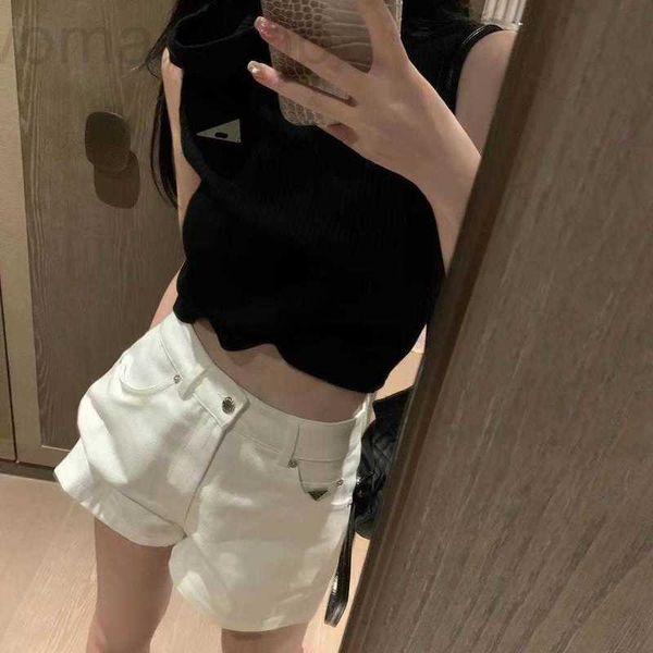 women's two piece pants designer p family 23 spring/summer new spicy girl style triangle decoration high waist denim slim versatile sho, White
women's two piece pants designer p family 23 spring/summer new spicy girl style triangle decoration high waist denim slim versatile sho, White