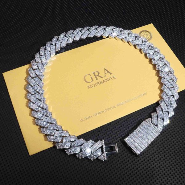 20mm custom s925 hip hop jewelry iced out necklace cuban chain iced out moissanite diamond bracelet link chain, Silver
20mm custom s925 hip hop jewelry iced out necklace cuban chain iced out moissanite diamond bracelet link chain, Silver