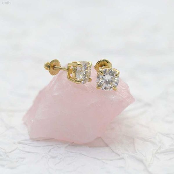 10k 14k gold iced out basic 4prongs round cut ear studs 1ct+1ct vvs diamond jewelry for wedding daily wear party gift for girls, Golden
10k 14k gold iced out basic 4prongs round cut ear studs 1ct+1ct vvs diamond jewelry for wedding daily wear party gift for girls, Golden