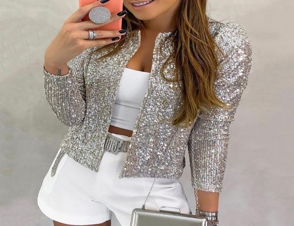 women fashion sequin glitter jacket long sleeve short coats elegant autumn outwear office ladies solid streetwear2011737, Black;brown
women fashion sequin glitter jacket long sleeve short coats elegant autumn outwear office ladies solid streetwear2011737, Black;brown
