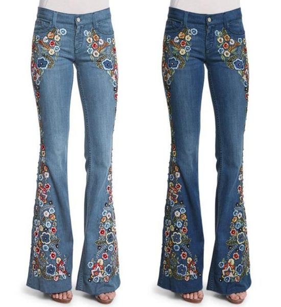 women mom flare jeans vintage embroidery floral print button waist bell bottom denim pants women casual boyfriend jeans 2010127573399, Blue
women mom flare jeans vintage embroidery floral print button waist bell bottom denim pants women casual boyfriend jeans 2010127573399, Blue