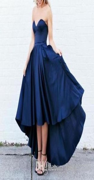 high low satin prom dresses short front long back navy blue evening party formal gowns sweetheart bridesmaid dress9084395, Black
high low satin prom dresses short front long back navy blue evening party formal gowns sweetheart bridesmaid dress9084395, Black