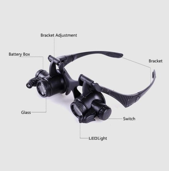 1x glasses type magnifying glass 10x 15x 20x 25x eye jewelry watch repair magnifier glasses with 2 led lights new loupe microscope7936625
1x glasses type magnifying glass 10x 15x 20x 25x eye jewelry watch repair magnifier glasses with 2 led lights new loupe microscope7936625
