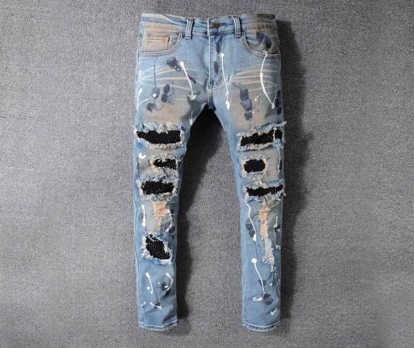 famous brand mens designer jeans slim fit mens skinny jeans men women motorcycle biker hip hop distressed ripped jeans pants5729568, Blue
famous brand mens designer jeans slim fit mens skinny jeans men women motorcycle biker hip hop distressed ripped jeans pants5729568, Blue