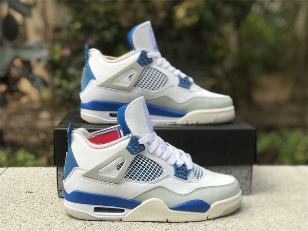 authentic 4 4s mens basketball shoes military blue men women designer sports sneakers trainers, Red;white
authentic 4 4s mens basketball shoes military blue men women designer sports sneakers trainers, Red;white