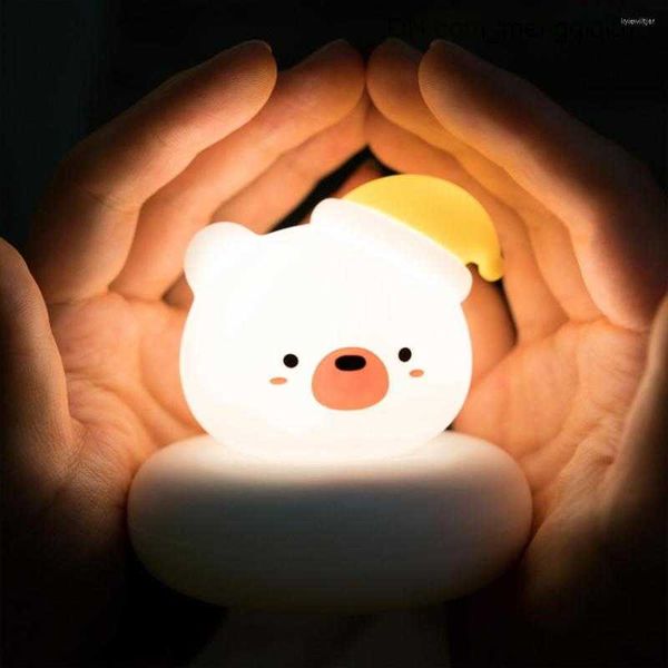 lamps shades night lights led light silicone bear touch lamp usb charging pat eye protection bedroom bedside baby sleeping z230809
lamps shades night lights led light silicone bear touch lamp usb charging pat eye protection bedroom bedside baby sleeping z230809