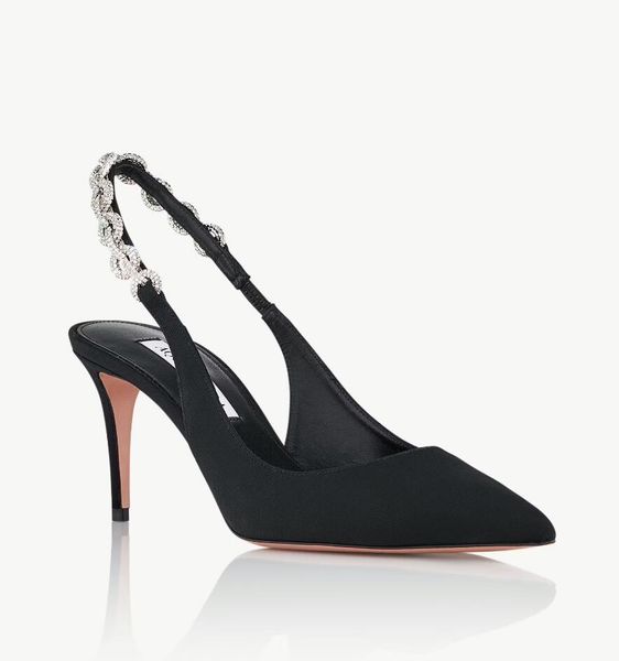 2023 summer brand aquazura love link sandals women's crystal embellishments with thin high heels perfect for parties, dresses, evening, Black
2023 summer brand aquazura love link sandals women's crystal embellishments with thin high heels perfect for parties, dresses, evening, Black