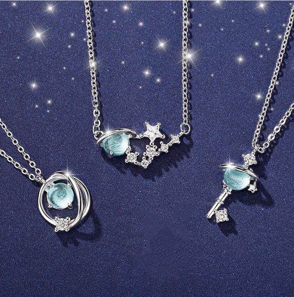 2020 blue glass fantasy planet necklace female japanese fresh versatile universe aurora star clavicle chain neck jewelry2250902, Silver
2020 blue glass fantasy planet necklace female japanese fresh versatile universe aurora star clavicle chain neck jewelry2250902, Silver