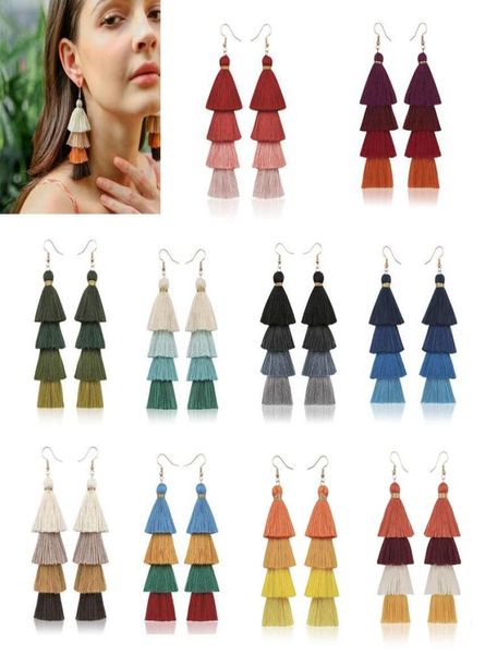 bohemia fashion multilayer long tassel charm pendant earrings dangle handmade fringe eardrop female beach ear stud statement jewel2837742, Silver
bohemia fashion multilayer long tassel charm pendant earrings dangle handmade fringe eardrop female beach ear stud statement jewel2837742, Silver