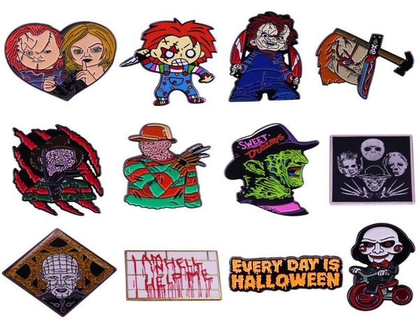 pins brooches bg349 dongmanli horror movie series enamel pin cartoon metal brooch pins denim hat badge collar jewelry halloween g9635584, Gray 
pins brooches bg349 dongmanli horror movie series enamel pin cartoon metal brooch pins denim hat badge collar jewelry halloween g9635584, Gray