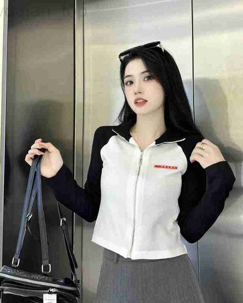 women's knits & tees designer p family 23 spring/summer new small stand neck contrast zipper cardigan long sleeve fashion versatile sli, White
women's knits & tees designer p family 23 spring/summer new small stand neck contrast zipper cardigan long sleeve fashion versatile sli, White