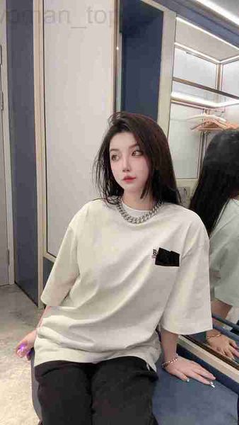 women's t-shirt designer paris correct edition b family 23ss embroidered black glue pressed loose 280g short sleeve t-shirt ps2o, White
women's t-shirt designer paris correct edition b family 23ss embroidered black glue pressed loose 280g short sleeve t-shirt ps2o, White