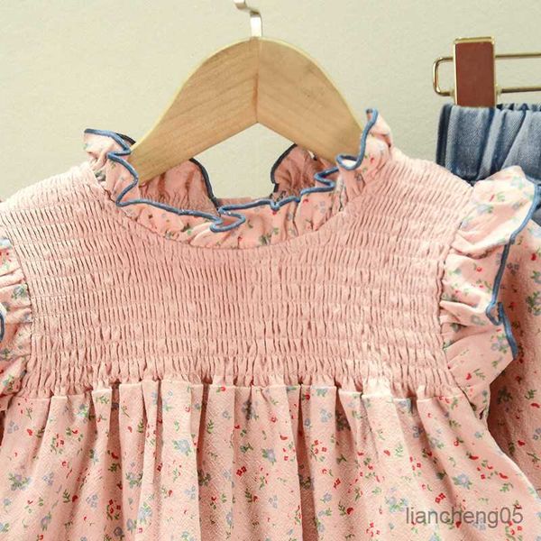 clothing sets children's clothing spring autumn new floral cute baby shirt +denim bell bottom jeans casual sweet girls clothes suit r23, White
clothing sets children's clothing spring autumn new floral cute baby shirt +denim bell bottom jeans casual sweet girls clothes suit r23, White