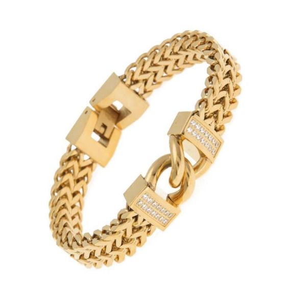 12mm men gold stainless steel chain link bracelet hip hop style inlay zircon wristband bangle fashion punk jewelry 20cm63169511634105, Black
12mm men gold stainless steel chain link bracelet hip hop style inlay zircon wristband bangle fashion punk jewelry 20cm63169511634105, Black