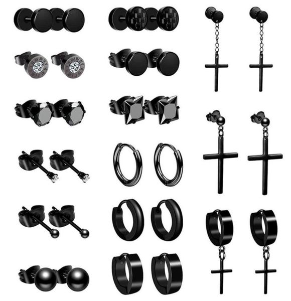 boniskiss 15 pairs 316l stainless steel earrings for men women hip hop black piercing stud earring fashion jewelry gift7487051, Golden;silver
boniskiss 15 pairs 316l stainless steel earrings for men women hip hop black piercing stud earring fashion jewelry gift7487051, Golden;silver